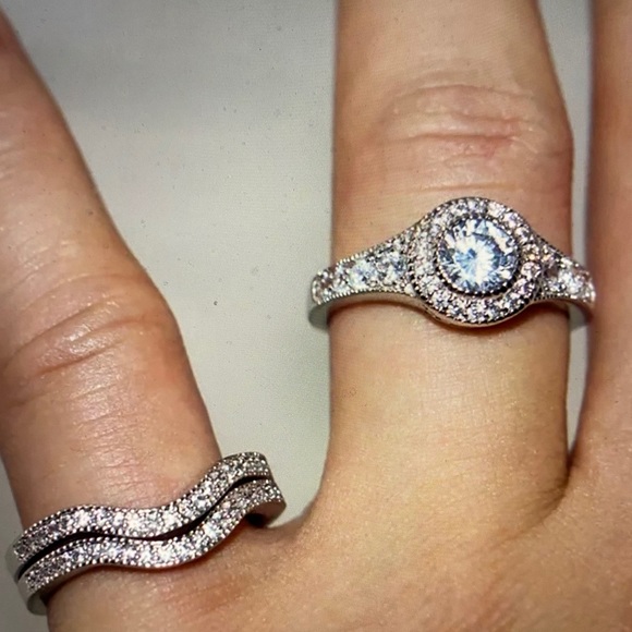 Sale!! 3pcs AAA zircon 925 sterling silver - Picture 4 of 4